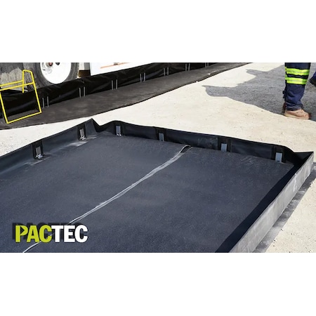 Pactec Vinyl Secondary Containment Berm w/Hinge Brackets, 12x50x6 IBHV12506